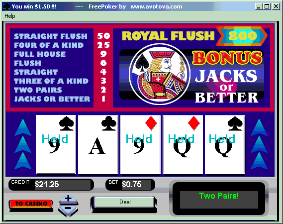 Avotova FreePoker Screenshot