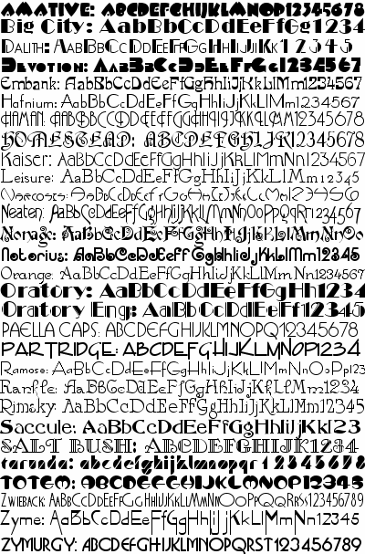 Art Deco Fonts Screenshot