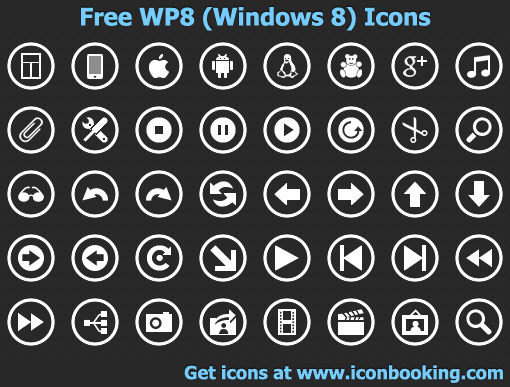 Free WP8 Icons Screenshot