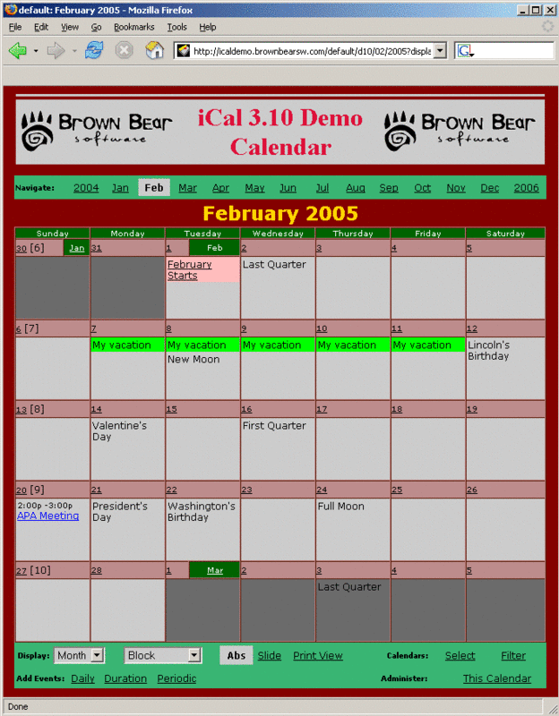ICal Screenshot