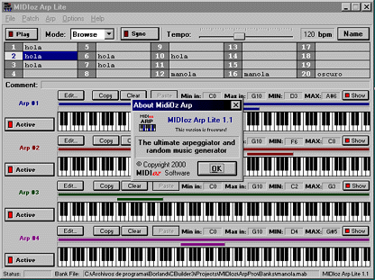 MIDIoz Arp Lite Screenshot