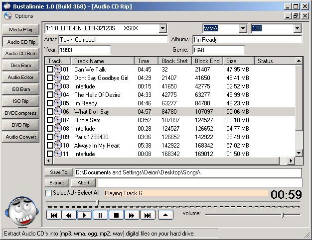 Bustalinnie Software Screenshot