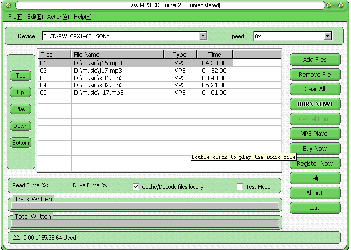 Easy MP3 CD Burner Screenshot