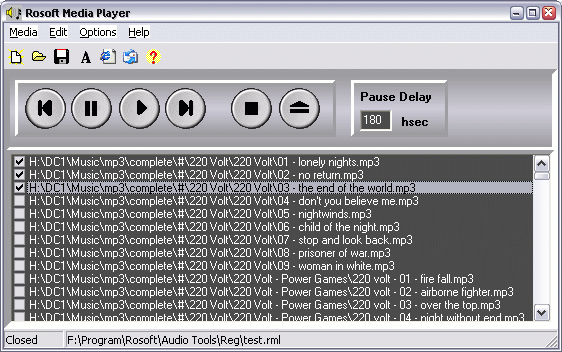 Rosoft Media Player Screenshot