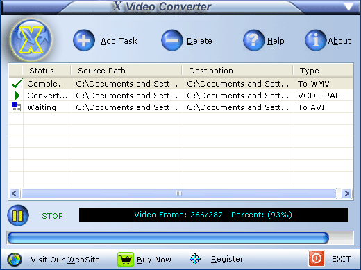 X Video Converter Screenshot