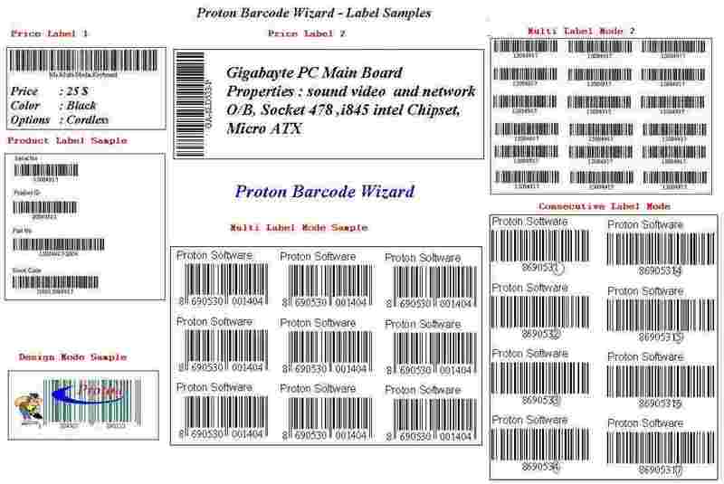 Proton Barcode Label Screenshot