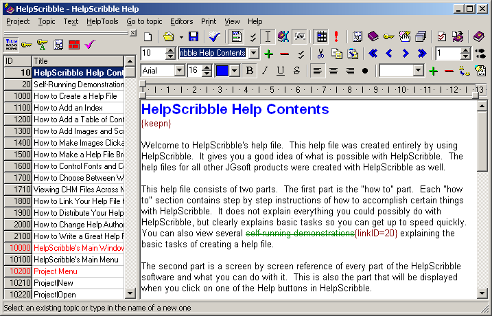 HelpScribble Screenshot