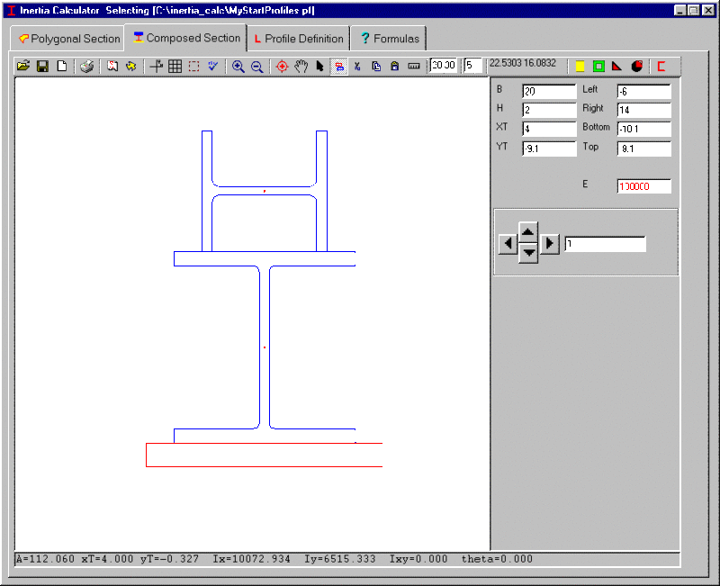 Inertia Calculator Screenshot