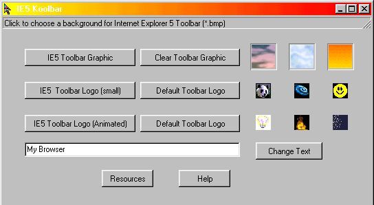 IE5 Koolbar Screenshot