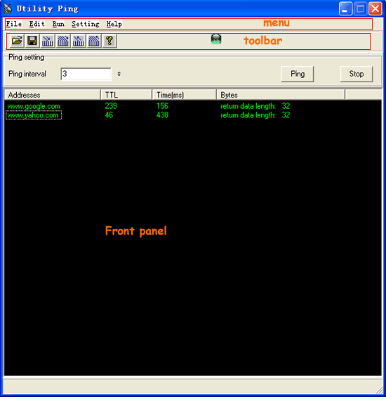 Utility Ping Screenshot