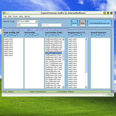 Expired Domain Sniffer Screenshot