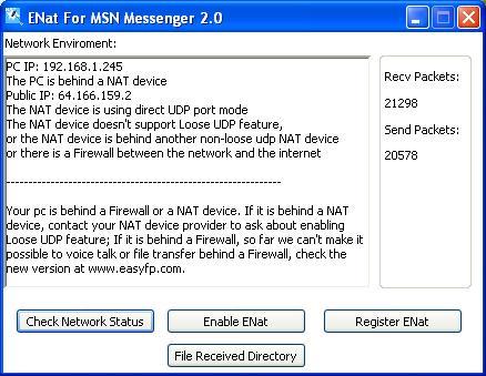 ENat for MSN Messenger Screenshot