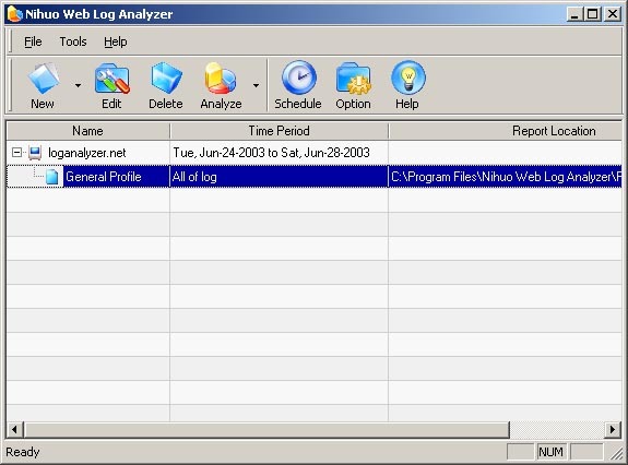Nihuo Web Log Analyzer for Windows Screenshot